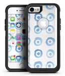 The Blue WaterColor BullsEye Pattern - iPhone 7 or 8 OtterBox Case & Skin Kits
