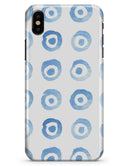 The Blue WaterColor BullsEye Pattern - iPhone X Clipit Case
