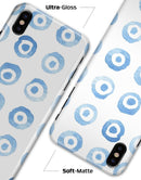 The Blue WaterColor BullsEye Pattern - iPhone X Clipit Case