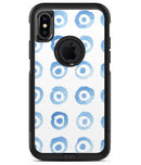 The Blue WaterColor BullsEye Pattern - iPhone X OtterBox Case & Skin Kits