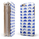 The Blue WaterColor Hemishpheres iPhone 6/6s or 6/6s Plus 2-Piece Hybrid INK-Fuzed Case