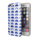 The Blue WaterColor Hemishpheres iPhone 6/6s or 6/6s Plus 2-Piece Hybrid INK-Fuzed Case