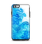 The Blue Water Color Flowers Apple iPhone 6 Plus Otterbox Symmetry Case Skin Set