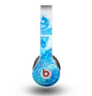The Blue Water Color Flowers Skin for the Beats by Dre Original Solo-Solo HD Headphones