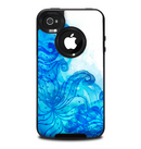 The Blue Water Color Flowers Skin for the iPhone 4-4s OtterBox Commuter Case