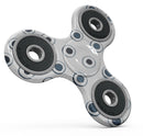 The Blue Watercolor Circle Polka Dots Full-Body Fidget Spinner Skin-Kit