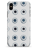 The Blue Watercolor Circle Polka Dots - iPhone X Clipit Case