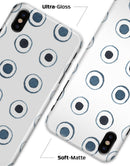 The Blue Watercolor Circle Polka Dots - iPhone X Clipit Case