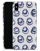 The Blue Watercolor Squigly Circles  - iPhone X Clipit Case
