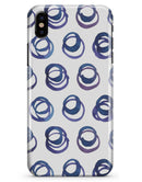 The Blue Watercolor Squigly Circles  - iPhone X Clipit Case