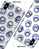 The Blue Watercolor Squigly Circles  - iPhone X Clipit Case