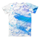 The Blue Watercolor on White ink-Fuzed Unisex All Over Full-Printed Fitted Tee Shirt