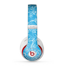 The Blue & White Abstract Swirly Pattern Skin for the Beats by Dre Studio (2013+ Version) Headphones