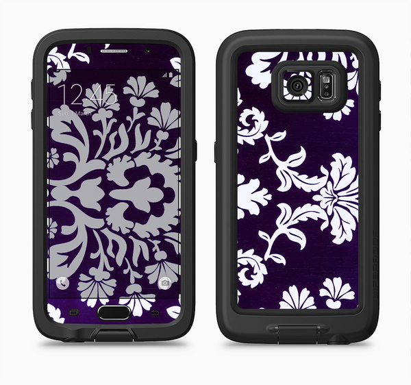 The Blue & White Delicate Pattern Full Body Samsung Galaxy S6 LifeProof Fre Case Skin Kit
