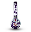The Blue & White Delicate Pattern Skin for the Beats by Dre Mixr Headphones