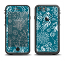 The Blue & White Floral Sketched Lace Patterns v21 Apple iPhone 6/6s LifeProof Fre Case Skin Set