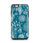 The Blue & White Floral Sketched Lace Patterns v21 Apple iPhone 6 Plus Otterbox Symmetry Case Skin Set