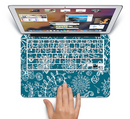 The Blue & White Floral Sketched Lace Patterns v21 Skin Set for the Apple MacBook Air 11"