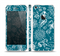 The Blue & White Floral Sketched Lace Patterns v21 Skin Set for the Apple iPhone 5