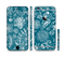The Blue & White Floral Sketched Lace Patterns v21 Sectioned Skin Series for the Apple iPhone 6 Plus