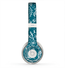 The Blue & White Floral Sketched Lace Patterns v21 Skin for the Beats by Dre Solo 2 Headphones