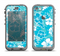 The Blue & White Hawaiian Floral Pattern V4 Apple iPhone 5c LifeProof Nuud Case Skin Set