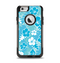 The Blue & White Hawaiian Floral Pattern V4 Apple iPhone 6 Otterbox Commuter Case Skin Set