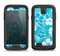 The Blue & White Hawaiian Floral Pattern V4 Samsung Galaxy S4 LifeProof Fre Case Skin Set