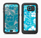 The Blue & White Hawaiian Floral Pattern V4 Full Body Samsung Galaxy S6 LifeProof Fre Case Skin Kit