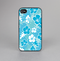 The Blue & White Hawaiian Floral Pattern V4 Skin-Sert for the Apple iPhone 4-4s Skin-Sert Case