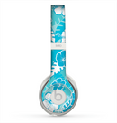 The Blue & White Hawaiian Floral Pattern V4 Skin for the Beats by Dre Solo 2 Headphones