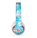 The Blue & White Hawaiian Floral Pattern V4 Skin for the Beats by Dre Studio (2013+ Version) Headphones