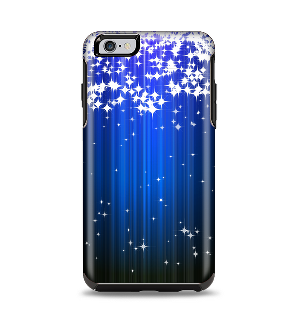 The Blue & White Rain Shimmer Strips Apple iPhone 6 Plus Otterbox Symmetry Case Skin Set