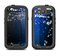 The Blue & White Rain Shimmer Strips Samsung Galaxy S3 LifeProof Fre Case Skin Set