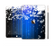 The Blue & White Rain Shimmer Strips Skin Set for the Apple iPad Pro