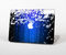 The Blue & White Rain Shimmer Strips Skin Set for the Apple MacBook Air 11"