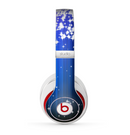 The Blue & White Rain Shimmer Strips Skin for the Beats by Dre Studio (2013+ Version) Headphones