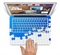 The Blue & White Scattered Puzzle Skin Set for the Apple MacBook Air 11"