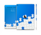 The Blue & White Scattered Puzzle Skin Set for the Apple iPad Pro