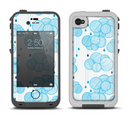 The Blue & White Seamless Ball Illustration Apple iPhone 4-4s LifeProof Fre Case Skin Set