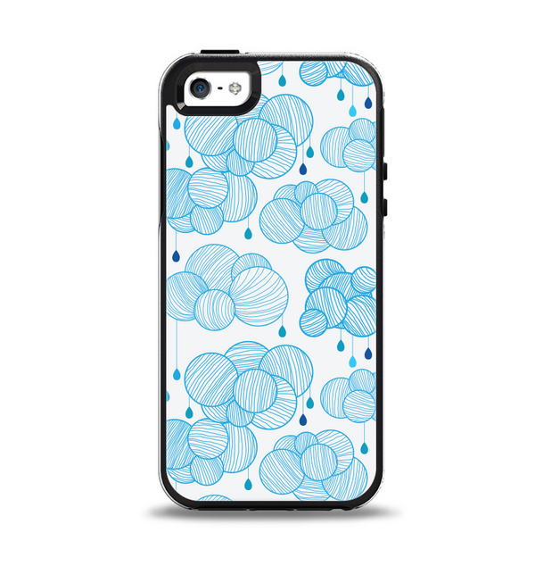 The Blue & White Seamless Ball Illustration Apple iPhone 5-5s Otterbox Symmetry Case Skin Set