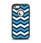The Blue Wide Chevron Pattern Apple iPhone 5-5s Otterbox Defender Case Skin Set