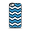 The Blue Wide Chevron Pattern Apple iPhone 5-5s Otterbox Symmetry Case Skin Set
