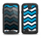 The Blue Wide Chevron Pattern Samsung Galaxy S4 LifeProof Nuud Case Skin Set