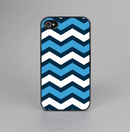 The Blue Wide Chevron Pattern Skin-Sert for the Apple iPhone 4-4s Skin-Sert Case