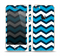 The Blue Wide Chevron Pattern Skin Set for the Apple iPhone 5s