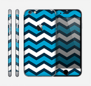 The Blue Wide Chevron Pattern Skin for the Apple iPhone 6
