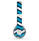 The Blue Wide Chevron Pattern Skin for the Beats by Dre Solo 2 Headphones