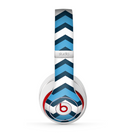 The Blue Wide Chevron Pattern Skin for the Beats by Dre Studio (2013+ Version) Headphones