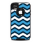 The Blue Wide Chevron Pattern Skin for the iPhone 4-4s OtterBox Commuter Case